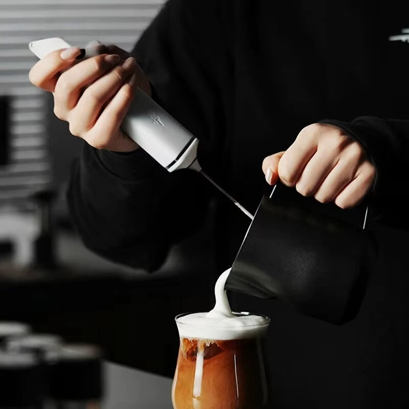 MHW-3BOMBER Handheld Electric Milk Frother Dual Heads 3 Gears Adjustable Low Noise Rechargeable Portable Automatic Foam Maker for Coffee Lattes — view 4