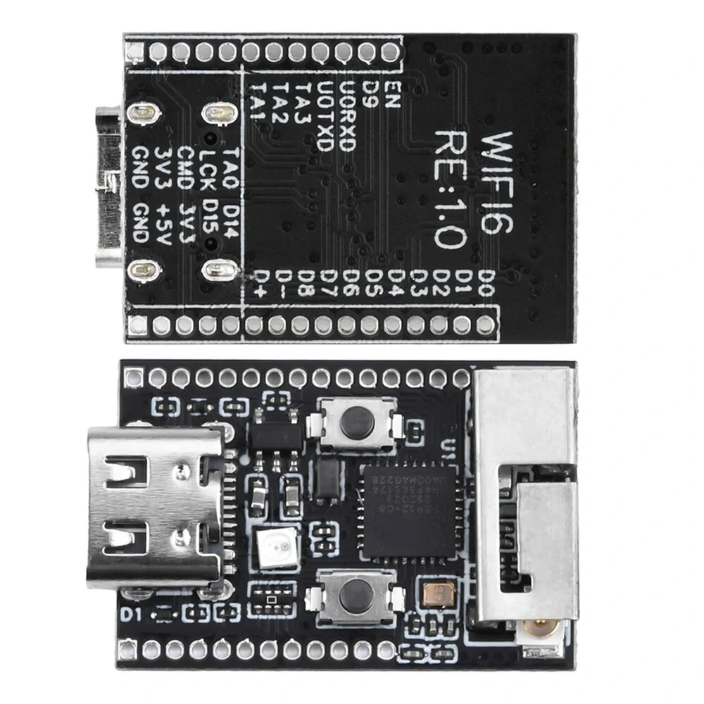 Micro Python RGB LED 4MB Flash Wifi6 ESP32-C6 Development Board Low Power RISC-V 32-Bit ESP32-C6 N4 BT Wifi Module with Crystal Oscillator — image 1