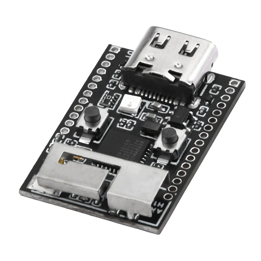 Micro Python RGB LED 4MB Flash Wifi6 ESP32-C6 Development Board Low Power RISC-V 32-Bit ESP32-C6 N4 BT Wifi Module with Crystal Oscillator — view 3