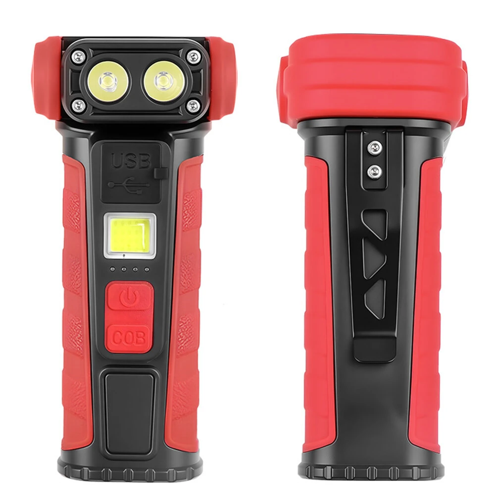 Mini Convenient Rotating Flashlight 6 Modes Adjustable Portable Emergency COB Floodlight Magnetic Work Light For Camping Fishing — image 1