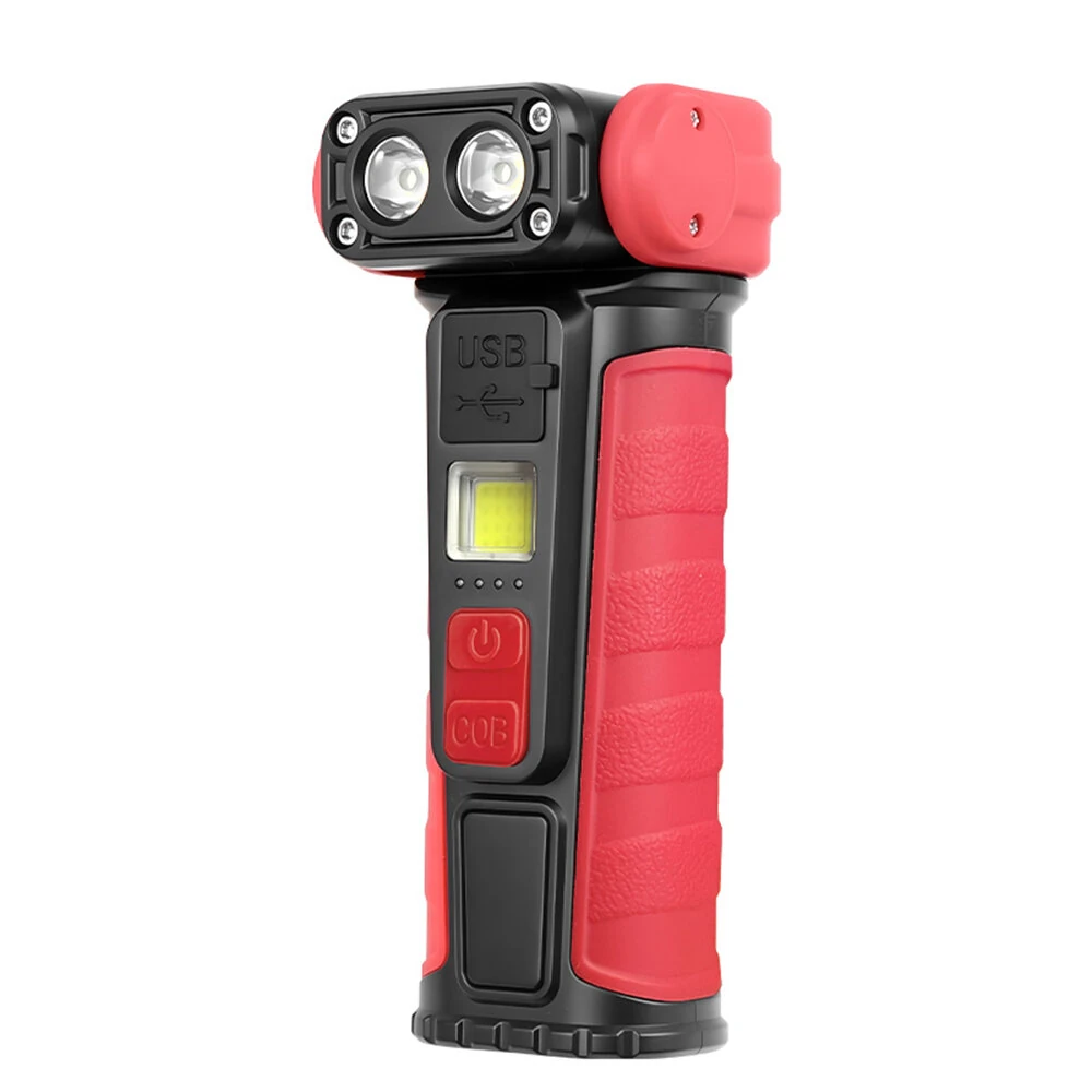 Mini Convenient Rotating Flashlight 6 Modes Adjustable Portable Emergency COB Floodlight Magnetic Work Light For Camping Fishing — view 2