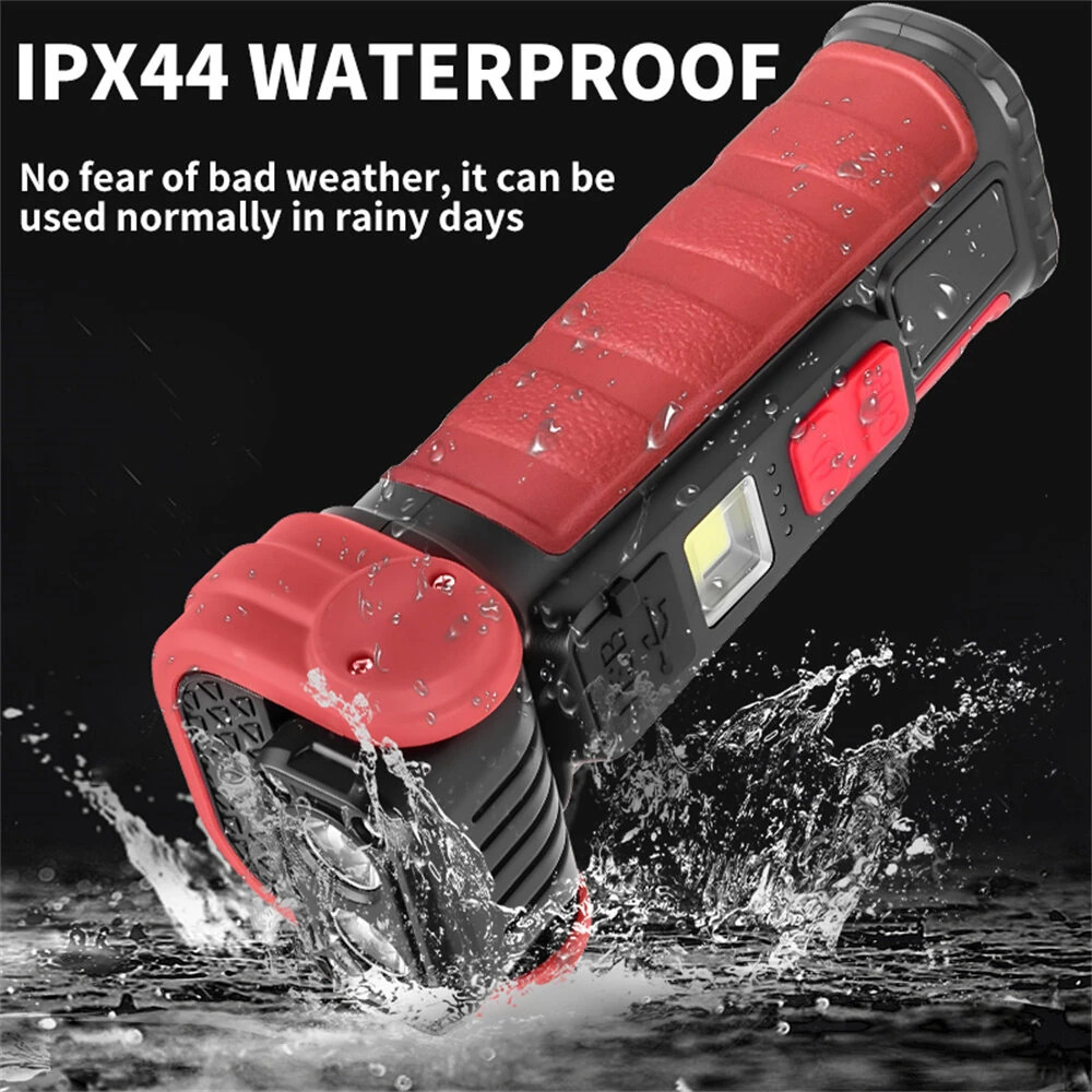 Mini Convenient Rotating Flashlight 6 Modes Adjustable Portable Emergency COB Floodlight Magnetic Work Light For Camping Fishing — view 6