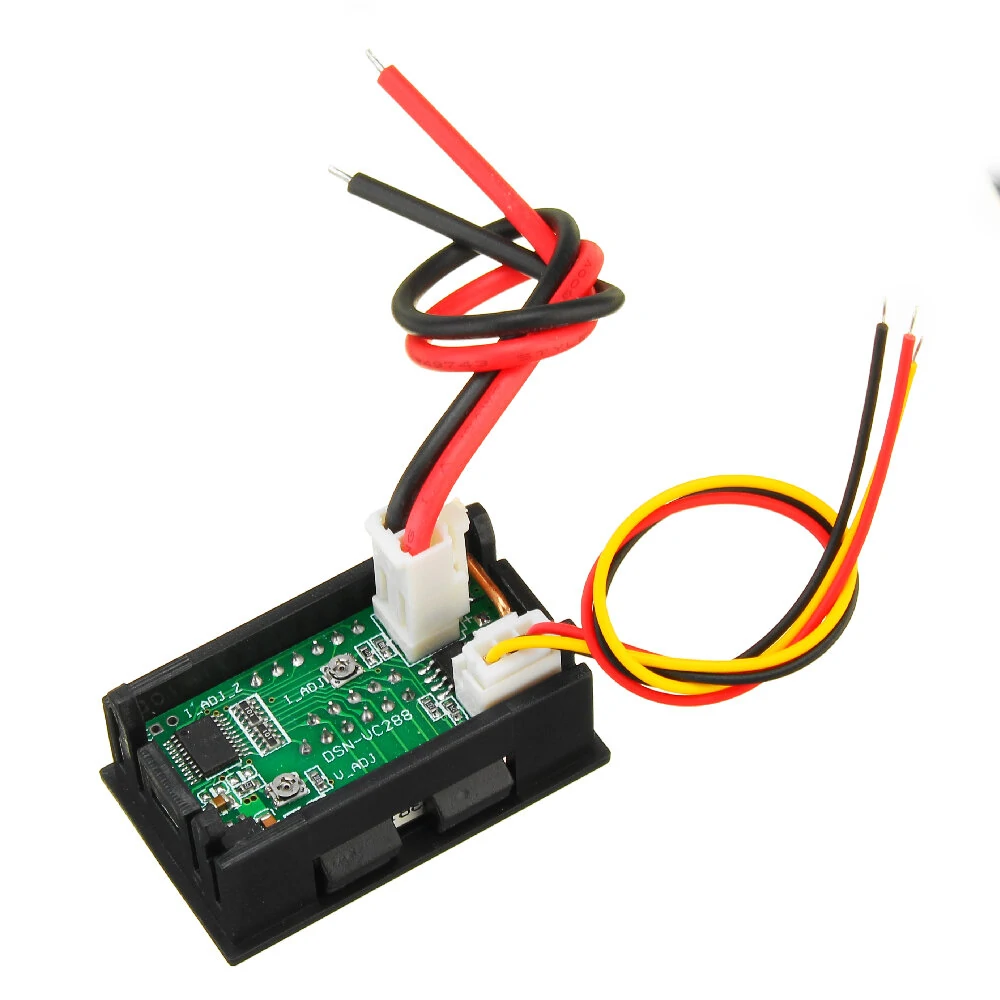 Mini Digital Voltmeter Ammeter DC 100V 10A Voltmeter Current Meter Tester Blue+Red Dual LED Display — view 10