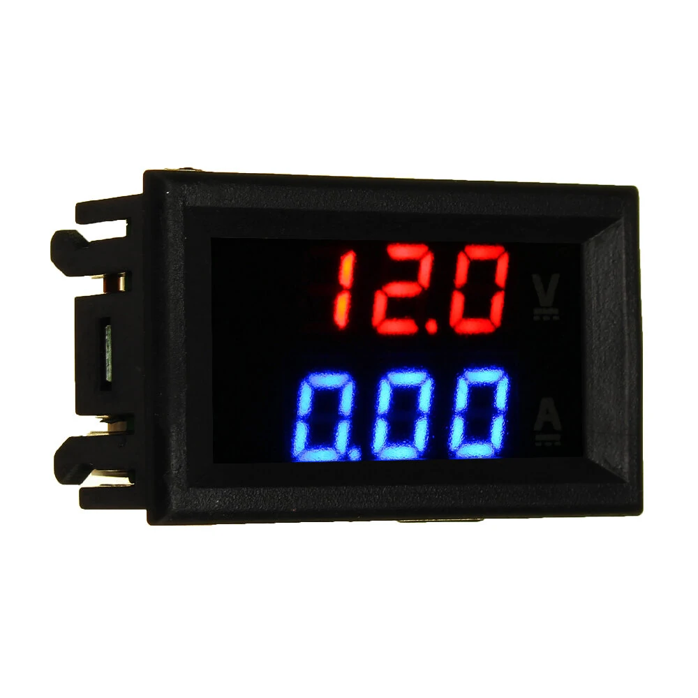 Mini Digital Voltmeter Ammeter DC 100V 10A Voltmeter Current Meter Tester Blue+Red Dual LED Display — view 3