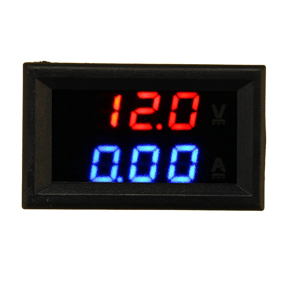 Mini Digital Voltmeter Ammeter DC 100V 10A Voltmeter Current Meter Tester Blue+Red Dual LED Display — view 5