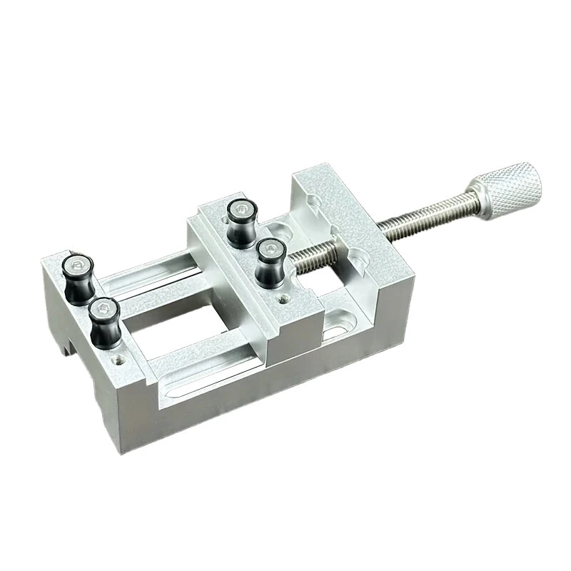 Mini Drill Press Vise Aluminum Alloy 0-47mm Clamping Range Rubber Soft Jaws Compact Adjustable Vice Clamp for Crafts Modeling Repairs Tools — image 1