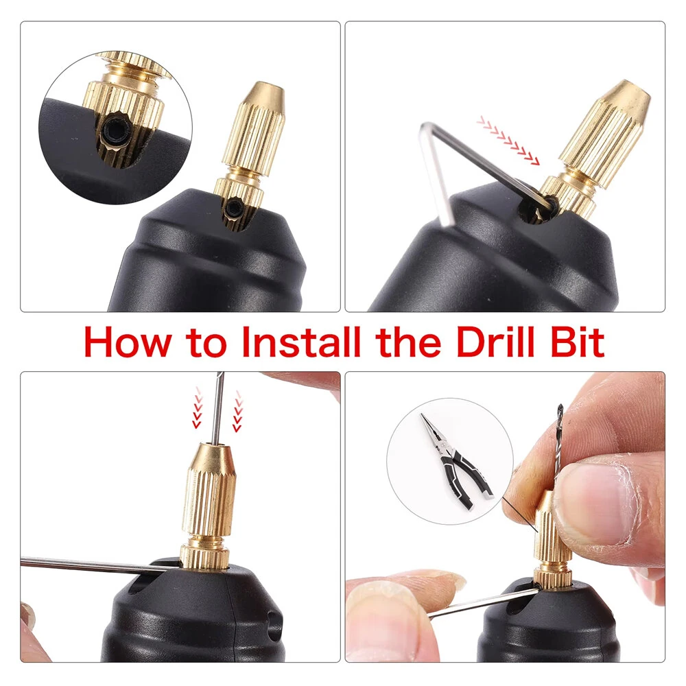 Mini Electric Portable USB Drill Handheld Engraving Pen Rotary Tool Kit Lightweight for DIY Jewelry Carving Craft Cutting Grinding Polishing Drilling Wood Acrylic — view 6