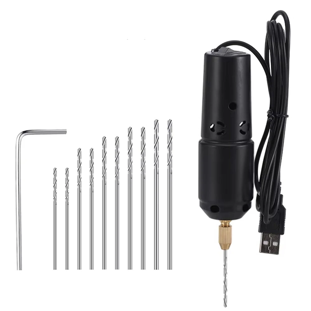 Mini Electric Portable USB Drill Handheld Engraving Pen Rotary Tool Kit Lightweight for DIY Jewelry Carving Craft Cutting Grinding Polishing Drilling Wood Acrylic — view 7