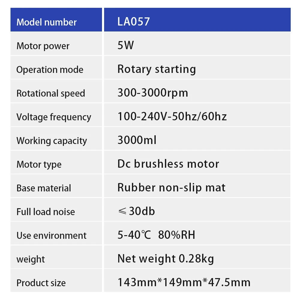 Mini Magnetic Stirrer Lab Mixer 3L 3000RPM Portable Liquid Stirrer Plate With Quiet Brushless Motor Stir Bar EU Plug — view 10