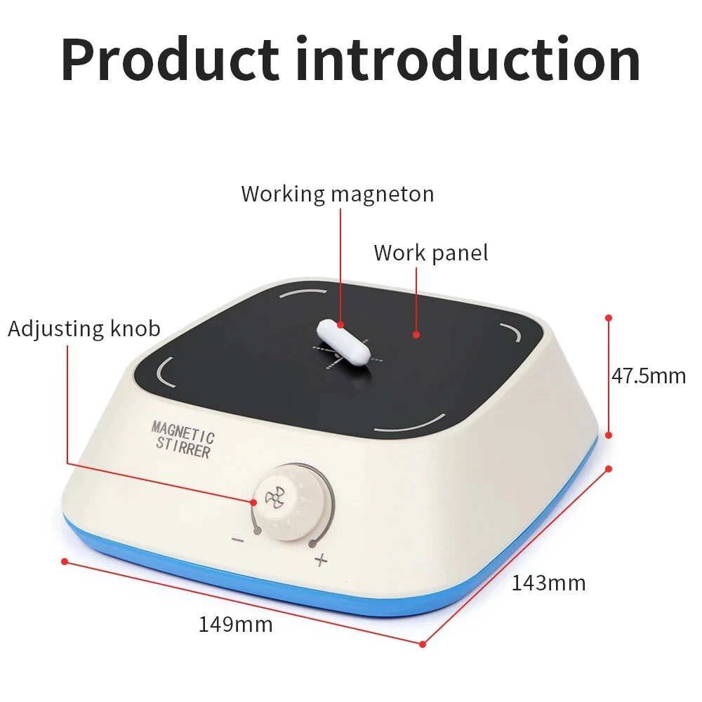 Mini Magnetic Stirrer Lab Mixer 3L 3000RPM Portable Liquid Stirrer Plate With Quiet Brushless Motor Stir Bar EU Plug — view 9