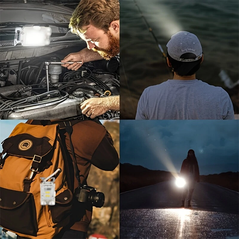 Mini Multifunctional Hat Clip Light Dual Light Source Pocket Flashligh LED Headlight For Outdoor Night Fishing Camping Hiking Emergency Light — view 10