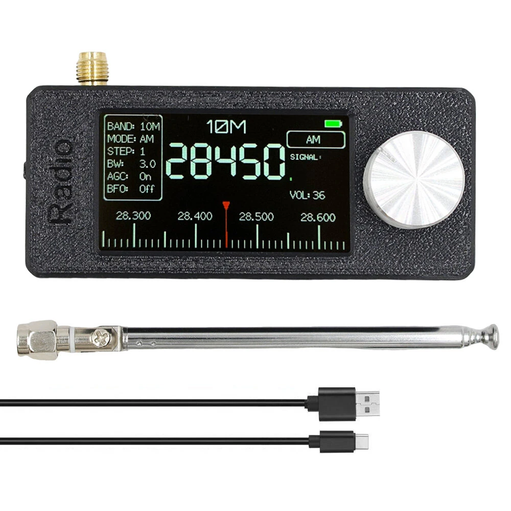 Mini Pocket Radio ESP32-S3 SI4732 Receive Radio 1.9inch IPS Screen LSB/USB/AM/FM Radio 0.5-108mhz HF SW MW VHF — Pricio