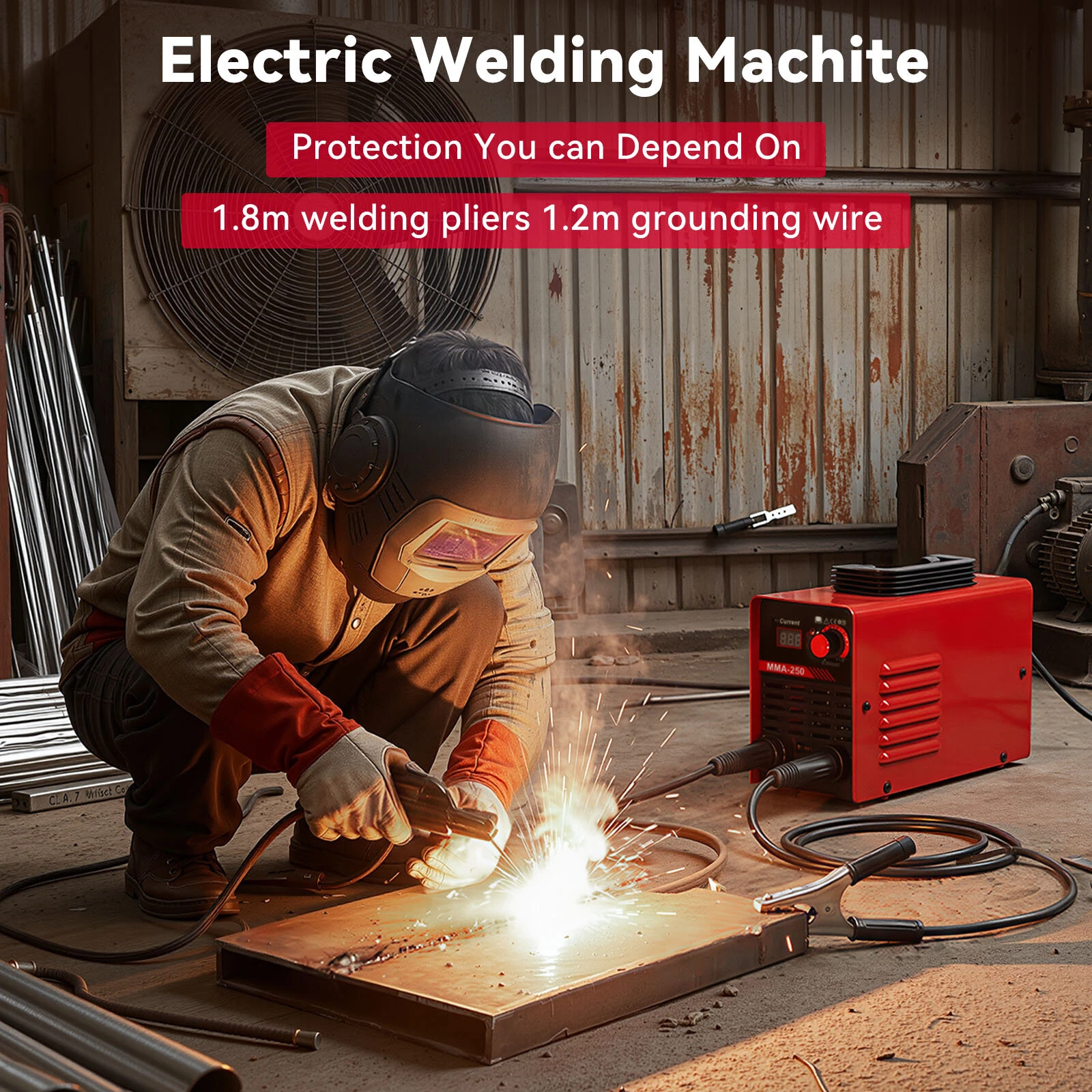 Mini Portable ARC MMA 250 Amp IGBT Inverter Welder Electric Welding Machine — view 6