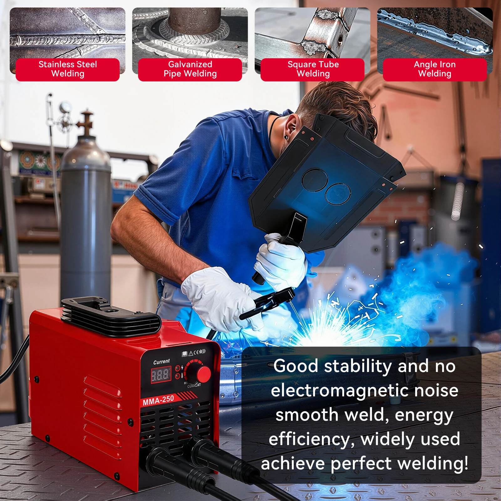 Mini Portable ARC MMA 250 Amp IGBT Inverter Welder Electric Welding Machine — view 7