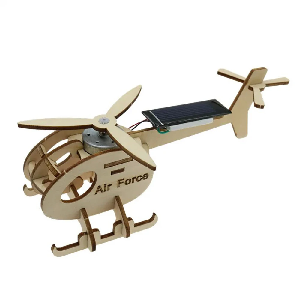Mini Solar Plane Assembled Toy Kids Handmade Interesting Invention Educational Science Experiment DIY Gift Puzzle — view 4