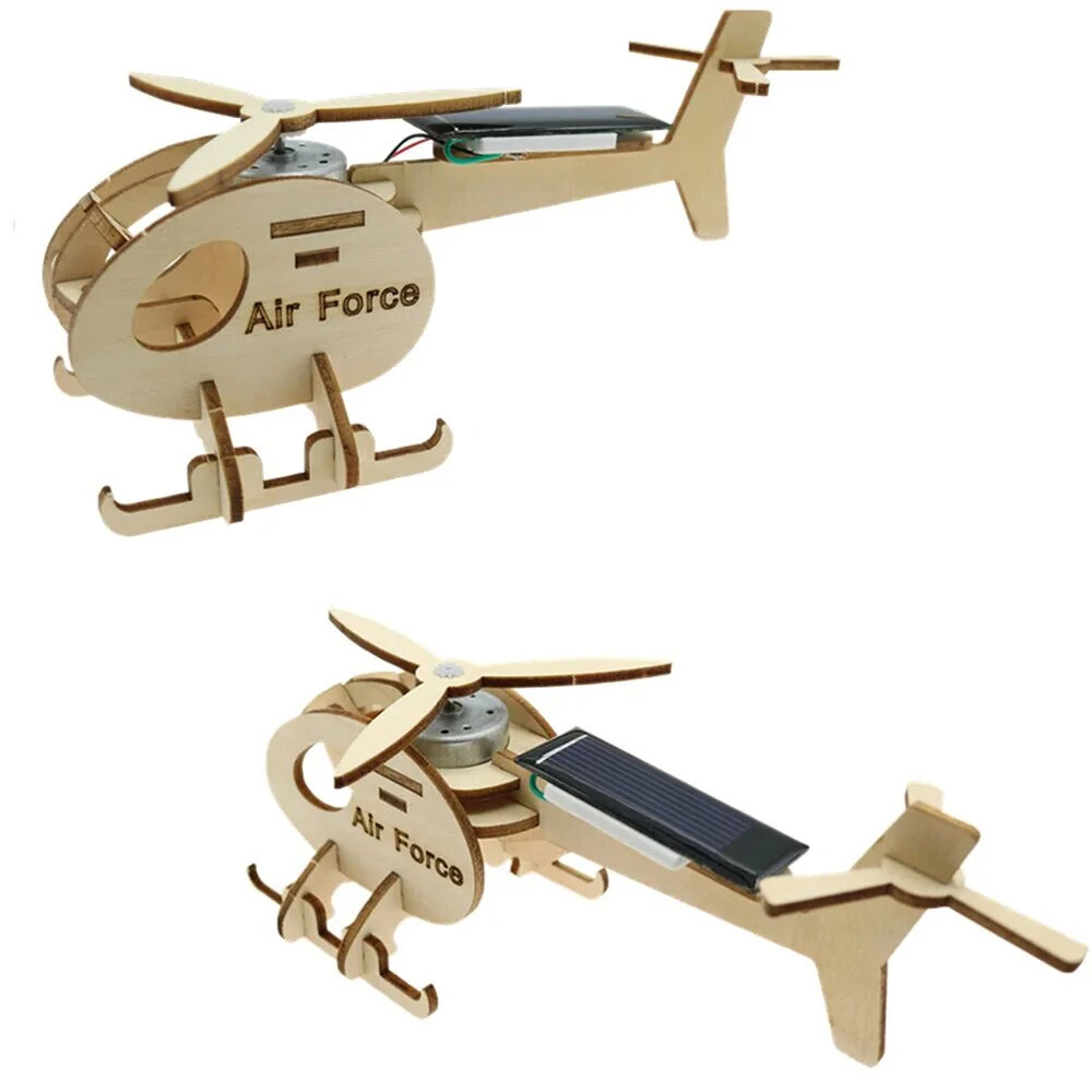 Mini Solar Plane Assembled Toy Kids Handmade Interesting Invention Educational Science Experiment DIY Gift Puzzle — view 5