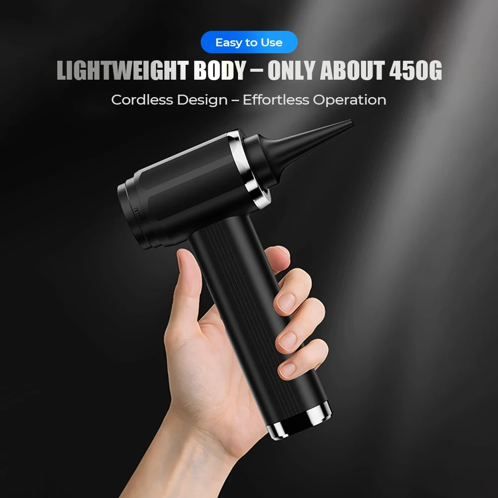 Mini Turbo Fan Handheld Wireless Car Vacuum Cleaner Four-in-one Inflation Vacuuming Blowing Deflation High Power Portable Air Gun — view 8