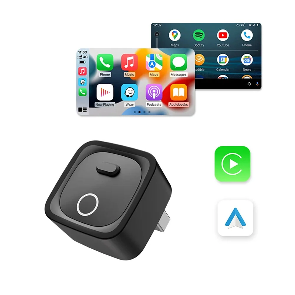 Mini Wireless CarPlay Adapter Type-C Android Auto Wired to Wireless USB Dongle Wifi Bluetooth For iPhone Plug and Play — image 1