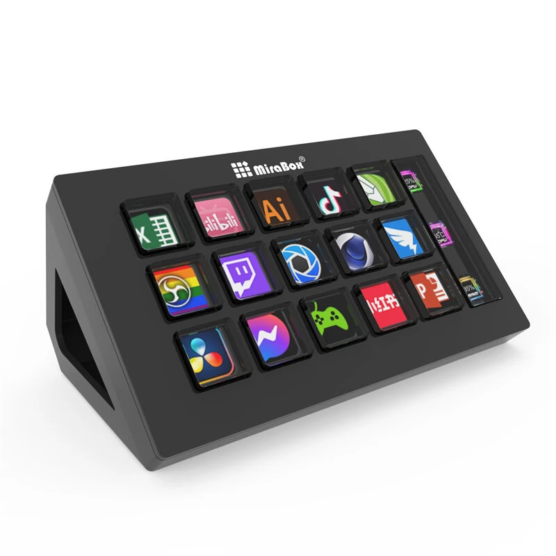 MiraBox 293s StreamDeck Numeric Keyboard 15-key Live Broadcast Controller Visual Keyboard Program Customized Gamer Accessories For Win/Macos