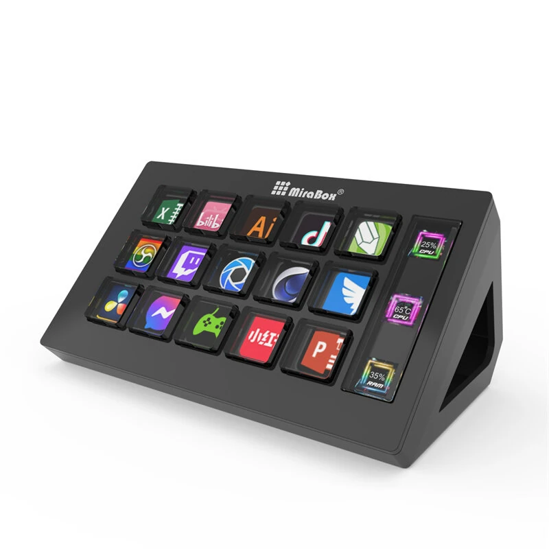 MiraBox 293s StreamDeck Numeric Keyboard 15-key Live Broadcast Controller Visual Keyboard Program Customized Gamer Accessories  For Win/Macos — view 6