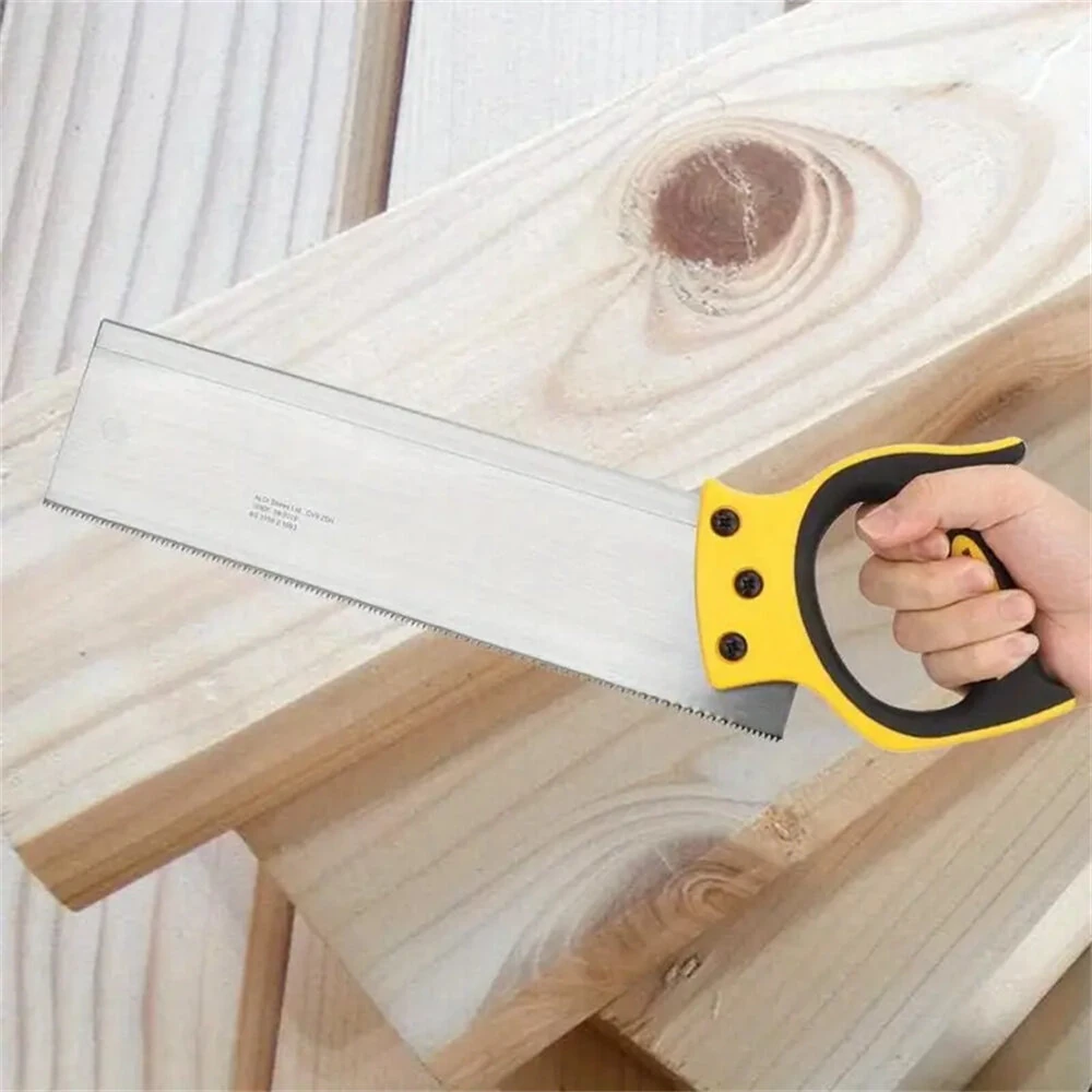 Mitre Box and Hand Saw Set 12 inch ABS Plastic Multiple Angle Clamping Mitre Box with 14 inch Back Saw for Woodworking — view 7