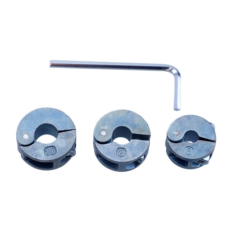 MM/Inch Drill Bit Stop Collar Set Zinc Alloy High Precision Depth Control 6mm-10mm 1/4-3/8 Inch Wrench Included Tool Accessories