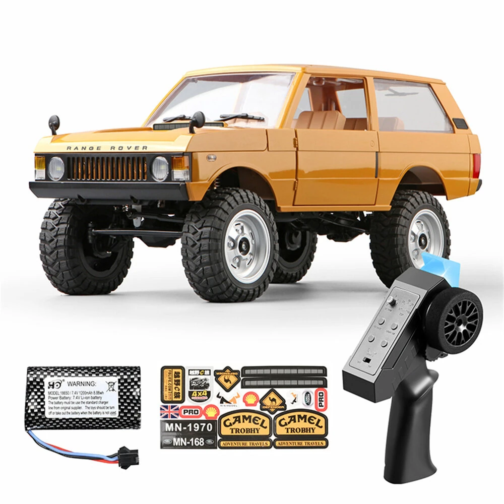 MNRC MN168 RTR 1/12 2.4G 4WD RC Car for Land Rover LED Light Off-Road Climbing Truck Rock Crawler Full Proportional Vehicles Models Toys Oil Filled Shocks — view 4