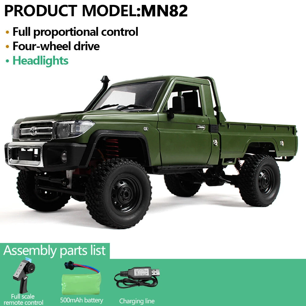 MNRC MN82 RTR 1/12 2.4G 4WD RC Car for TOYOTA Land Cruiser LC79 Rock Crawler LED Light Climbing Off-Road Truck Full Proportional Vehicles Models Toys — view 7