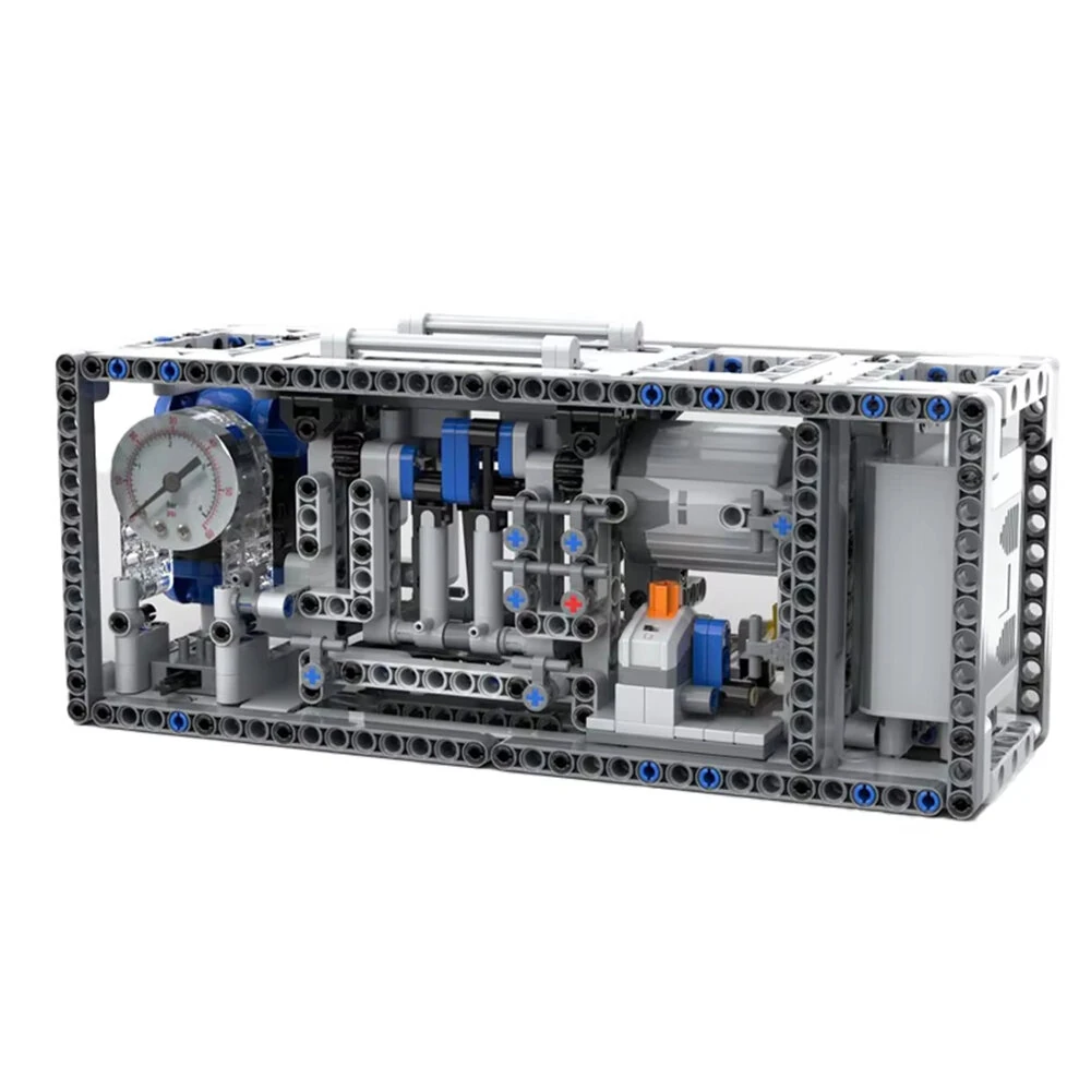MOC 73513 Air Compressor Pneumatics Series Pneumatic Tubes Airtank DIY MOC Model Building Block Brick Assembly Kit Kids Christmas Gift — image 1