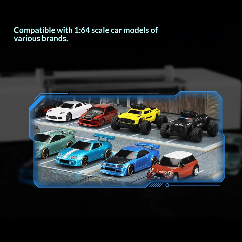 ModelZone 1/64 Scale RC Car Model Visual Desktop Wind Tunnel Brings Dynamic Airflow Effects Display Setup for Collectors Hobbyists for Turbo Racing C65 C66 C76 C78 Vehicles Parts — view 2