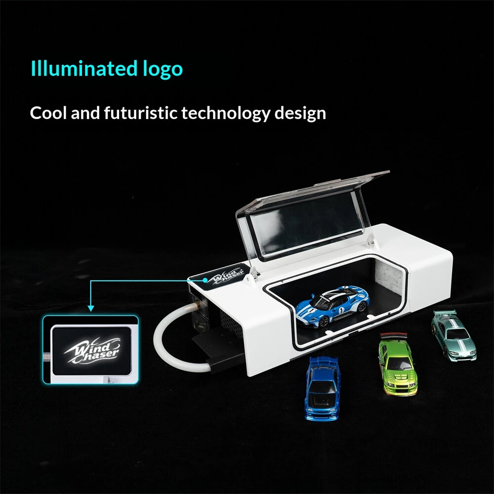 ModelZone 1/64 Scale RC Car Model Visual Desktop Wind Tunnel Brings Dynamic Airflow Effects Display Setup for Collectors Hobbyists for Turbo Racing C65 C66 C76 C78 Vehicles Parts — view 5