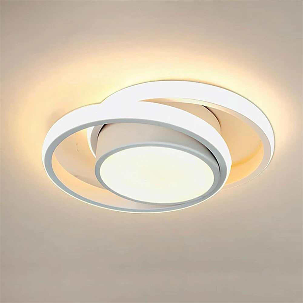 Modern Led Ceiling Lights, Small Led Close to Ceiling Light Fixture 32W Round LED Ceiling Lamp for Bedroom Hallway Aisle Corridor Light Lighting — view 2