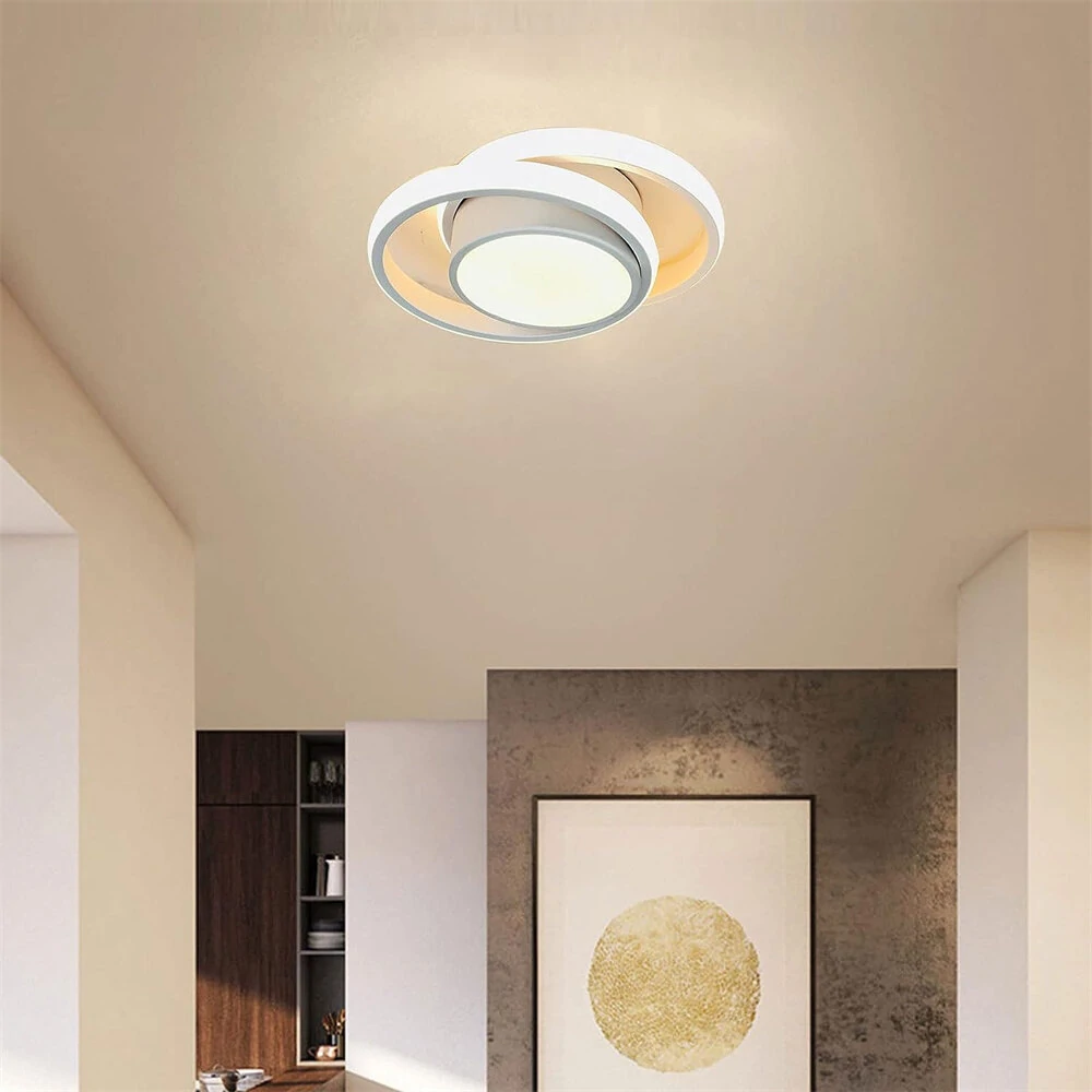Modern Led Ceiling Lights, Small Led Close to Ceiling Light Fixture 32W Round LED Ceiling Lamp for Bedroom Hallway Aisle Corridor Light Lighting — view 4