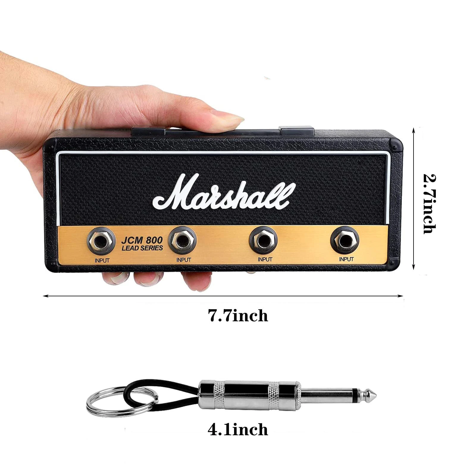 Modern Melody Music Note Key Holder Storage Box Rack Wall Mounted Key Holder Guitar Keyring Hook Holder with 4 Guitar Plugs — view 8