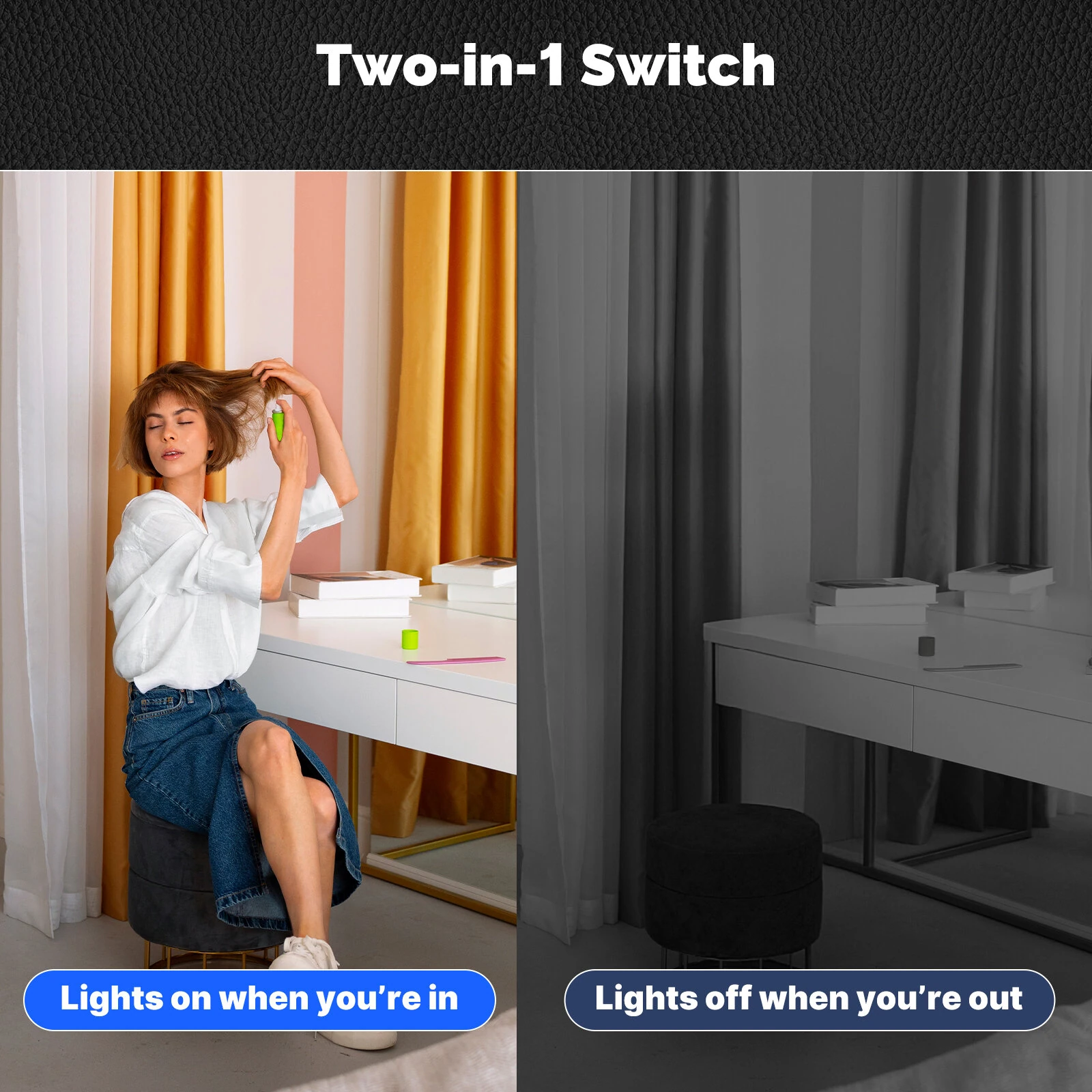 MOES SVL01-Z Tuya Zigbe Smart Human Presence Switch 10GHz mmWave Radar Detection Timing Function Wall Light Voice Control with Alexa Google Home — view 4