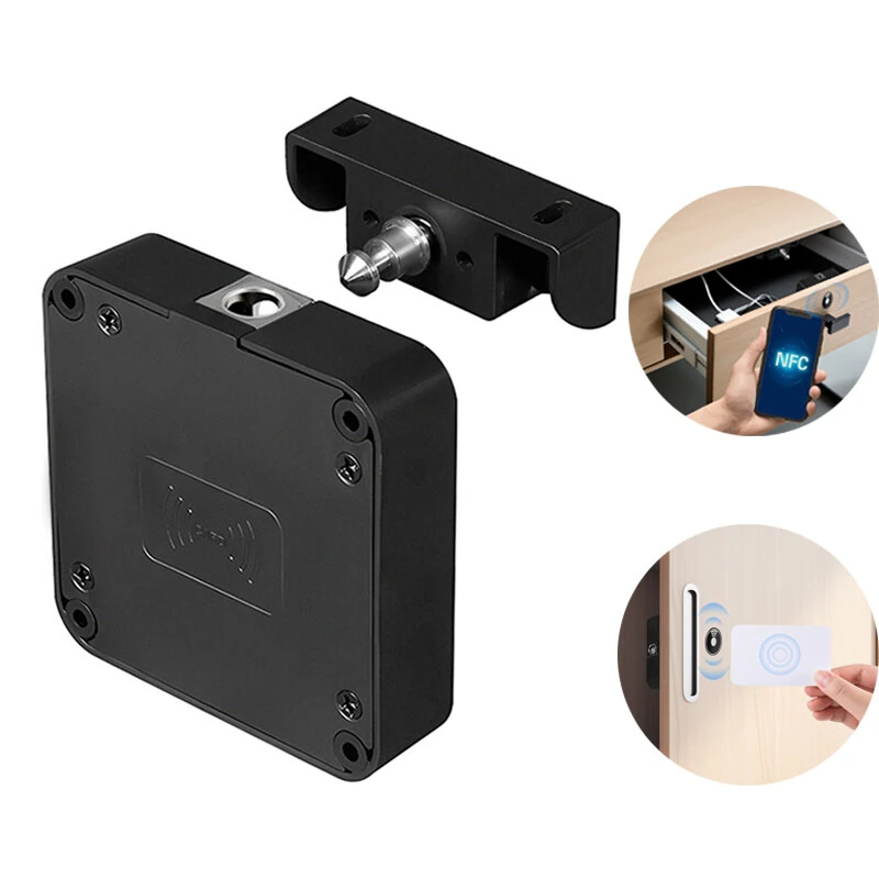 MOES Tuya bluetooth Smart Cabinet Lock App Remote Control IC Card Keyless Entry Unlock Door Locker 250 Users Auto Lock Smart Home Security for Wood Glass Furniture Drawer — view 2