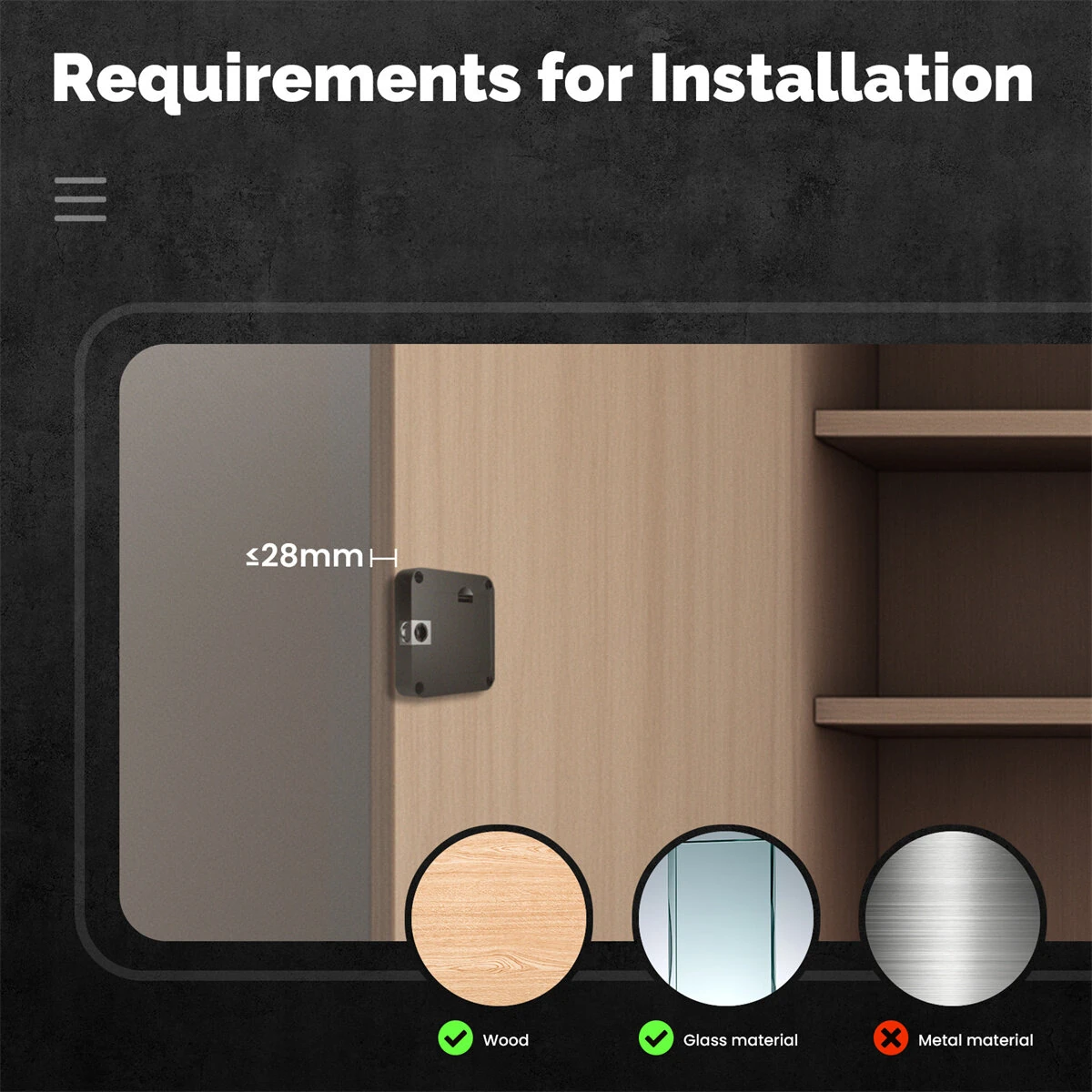 MOES Tuya bluetooth Smart Cabinet Lock App Remote Control IC Card Keyless Entry Unlock Door Locker 250 Users Auto Lock Smart Home Security for Wood Glass Furniture Drawer — view 6