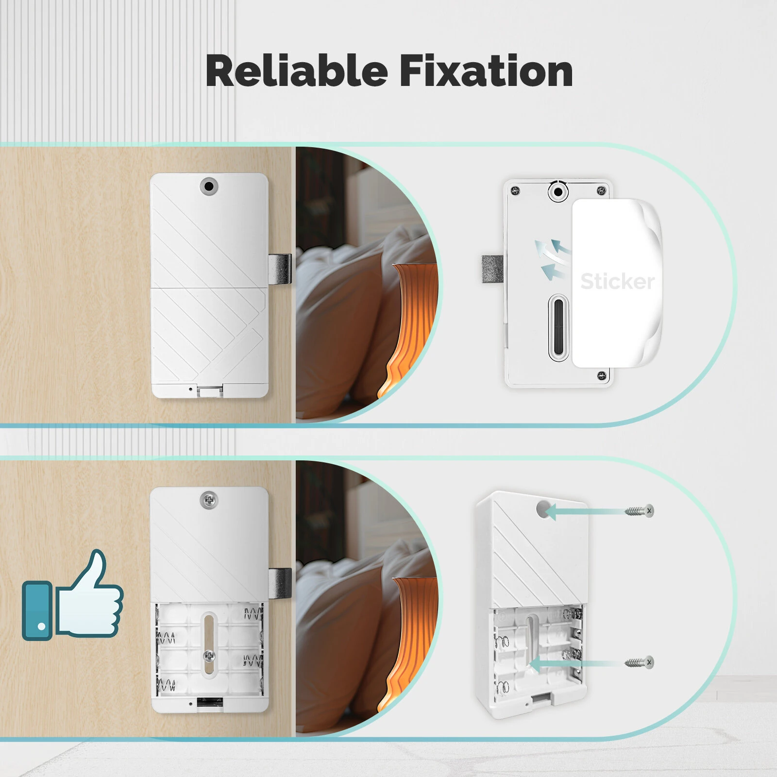 MOES Tuya Bluetooth Smart Lock ID Card NFC Unlock App Remote Control Security for Cabinets and Drawers Ultra-long Battery Life Easy Installation — view 4