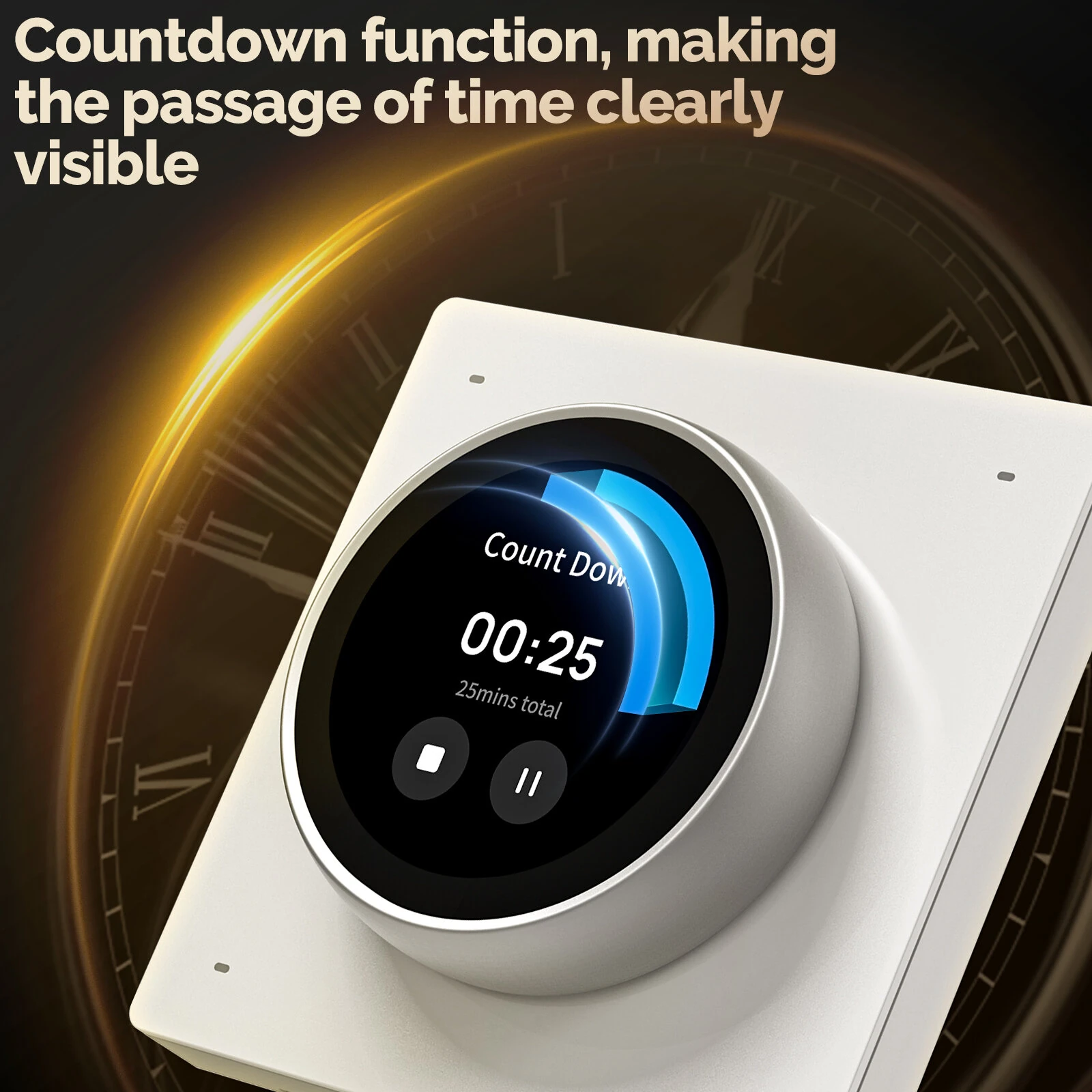 MOES Tuya WiFi Smart Knob Central Control Screen Touch Rotate 3 Relays 4 Buttons Programmable Scene Switch — view 5