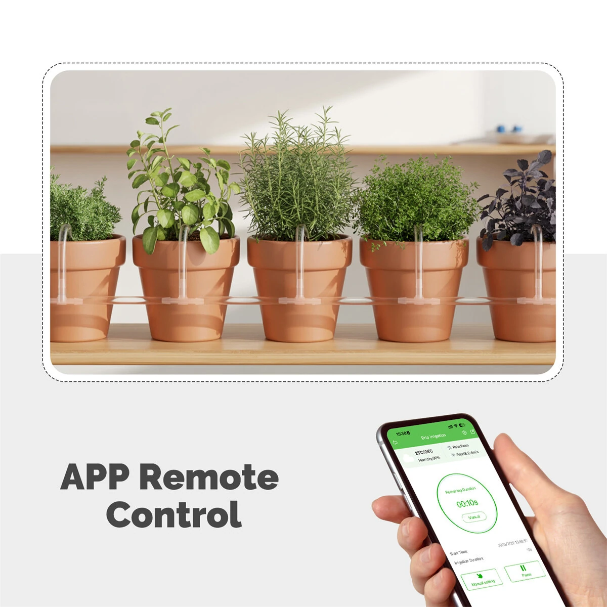 MOES Tuya WiFi Watering Device Irrigation Automation Drip Pump Timer Smart Cycle Soak Work with Alexa Google Home Smart Life APP Remote Voice Control — view 4
