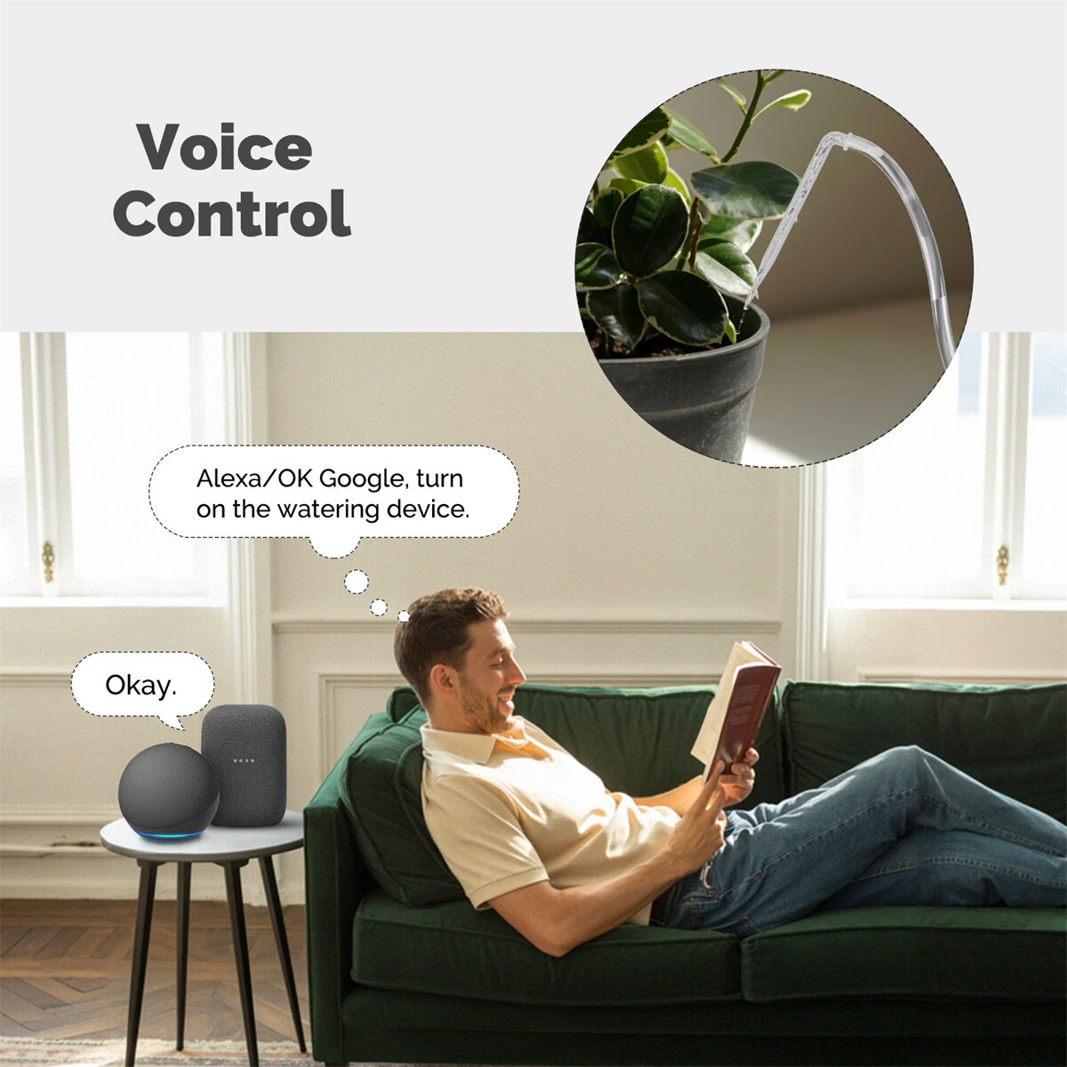 MOES Tuya WiFi Watering Device Irrigation Automation Drip Pump Timer Smart Cycle Soak Work with Alexa Google Home Smart Life APP Remote Voice Control — view 5