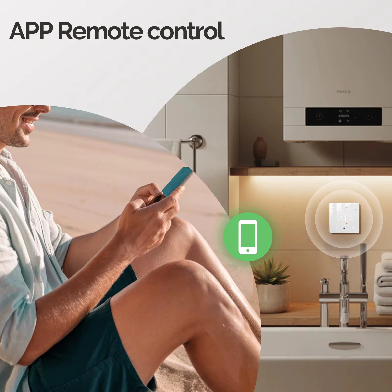 MOES Tuya WiFi/ZigBe Smart Thermostat Battery-Powered Thermoregulator Gas Boiler Temperature Controller by Alexa Google Home — view 8