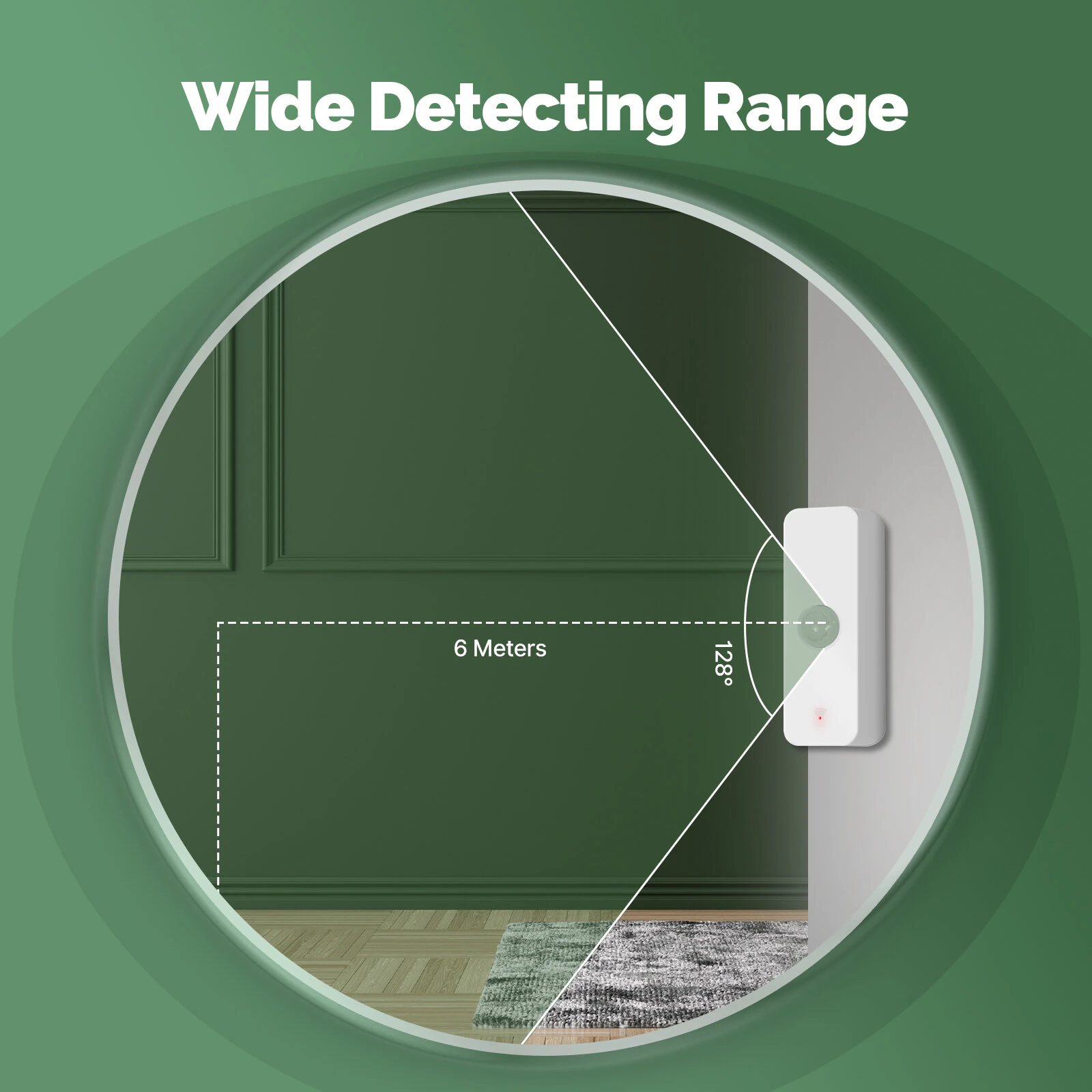 Moes Tuya WiFi Zigbee3.0 Smart PIR Sensor 128° Detection Range Real-time Alerts Scene Linkage Smart Life APP Passive Infrared Sensor — view 3
