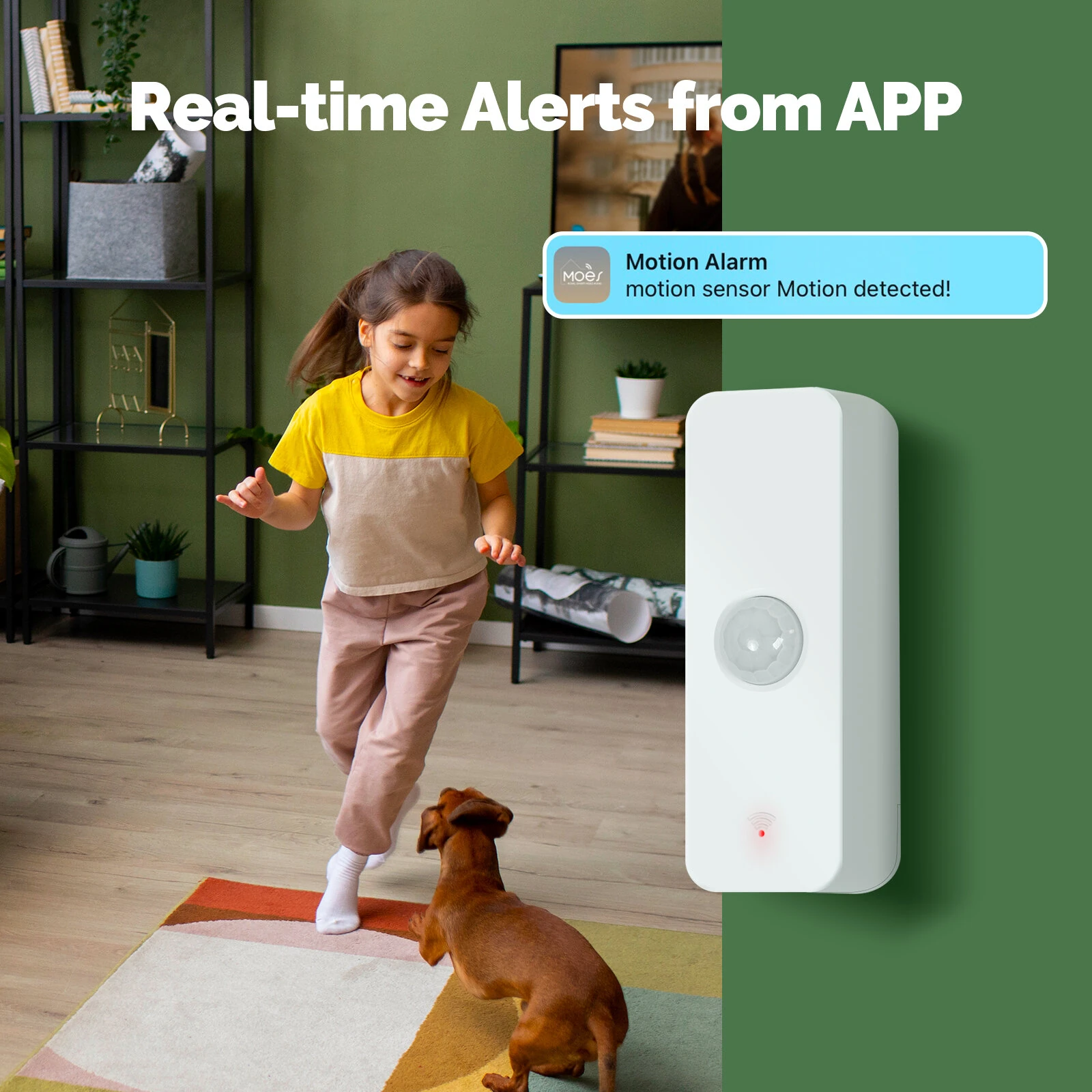 Moes Tuya WiFi Zigbee3.0 Smart PIR Sensor 128° Detection Range Real-time Alerts Scene Linkage Smart Life APP Passive Infrared Sensor — view 5