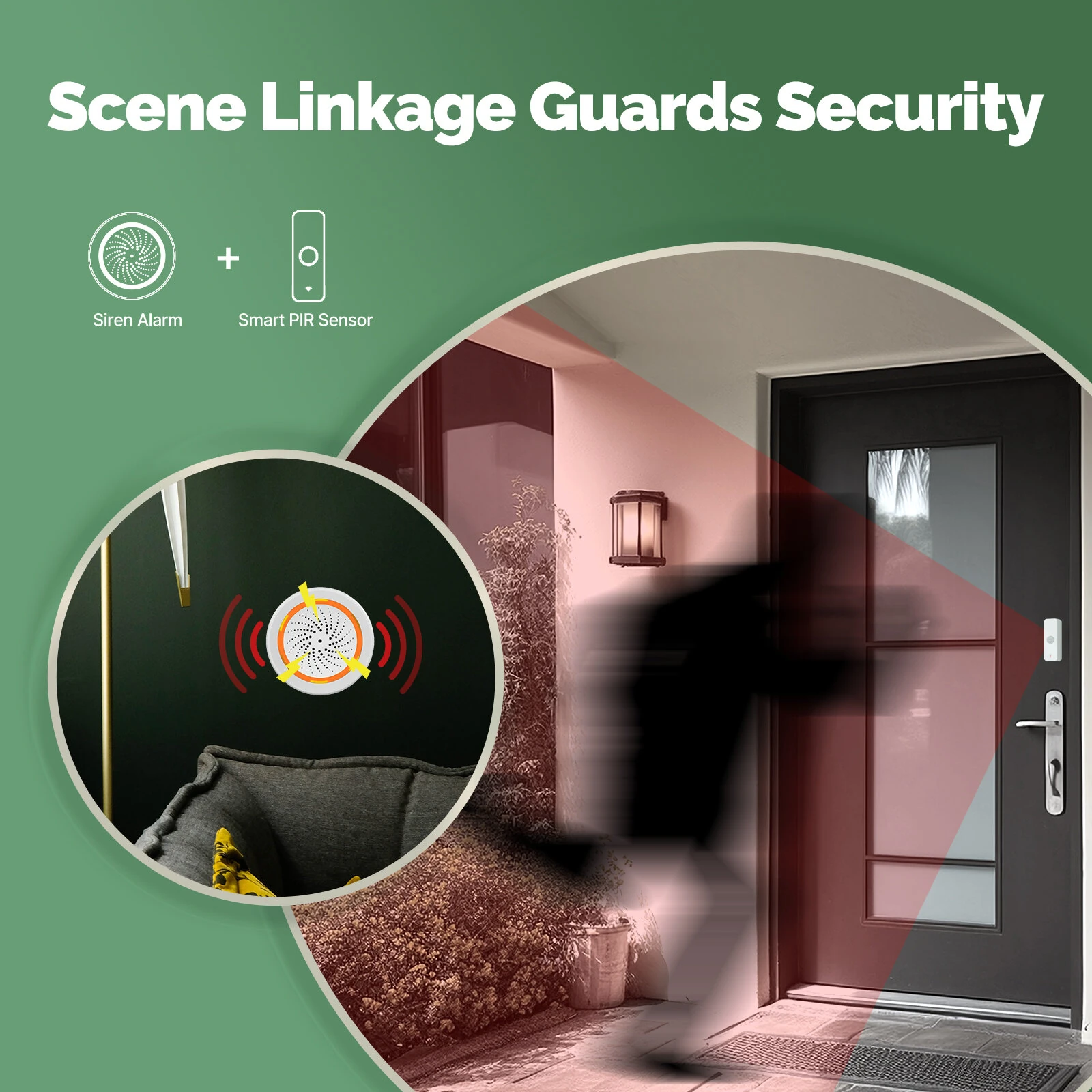 Moes Tuya WiFi Zigbee3.0 Smart PIR Sensor 128° Detection Range Real-time Alerts Scene Linkage Smart Life APP Passive Infrared Sensor — view 6
