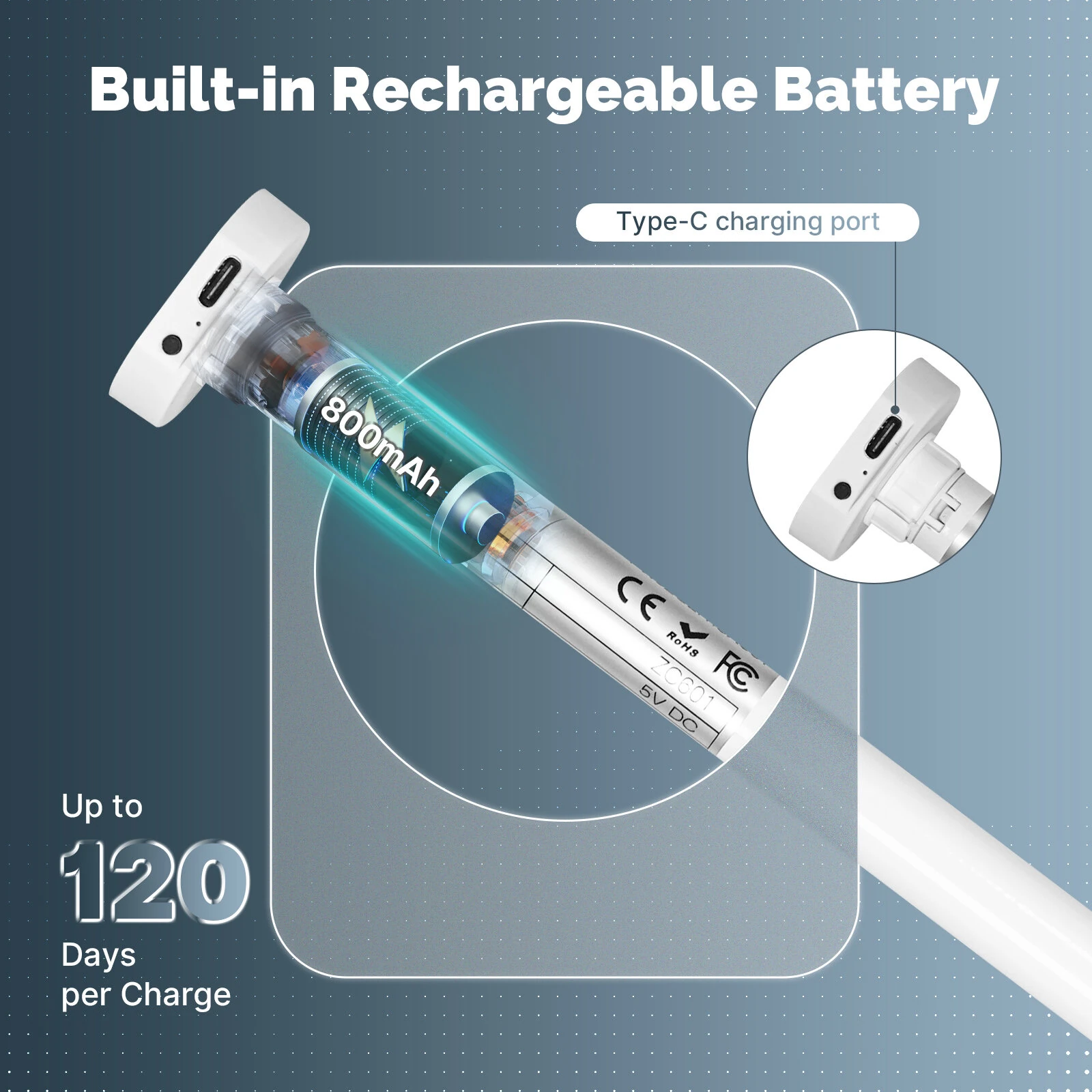 Moes Tuya ZigBe Smart Roller Blinds Motor 16mm Rechargeable Battery 800mAh Fits 17/25/28mm Tubes APP Voice Control Works with Alexa Google Home — view 4