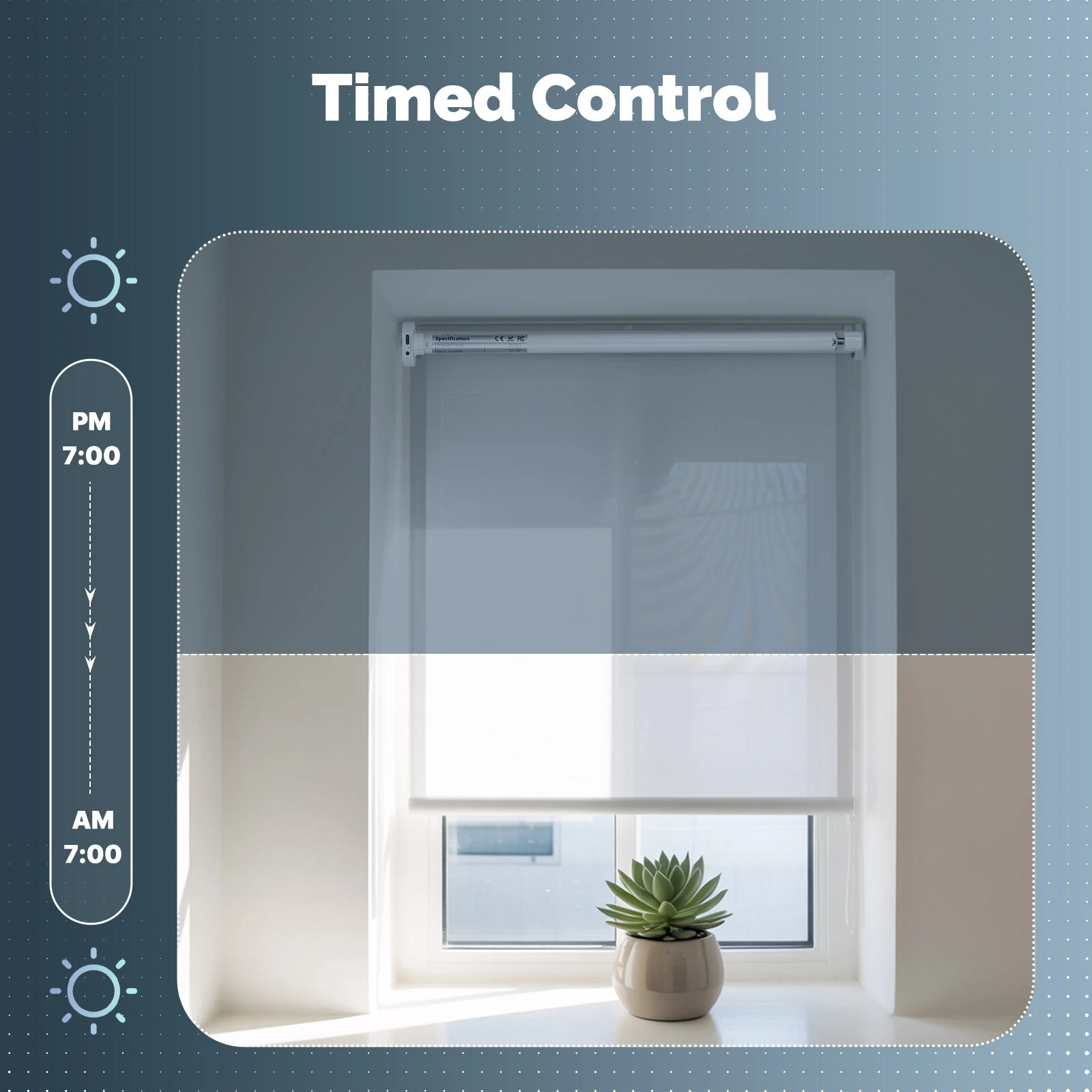 Moes Tuya ZigBe Smart Roller Blinds Motor 16mm Rechargeable Battery 800mAh Fits 17/25/28mm Tubes APP Voice Control Works with Alexa Google Home — view 6