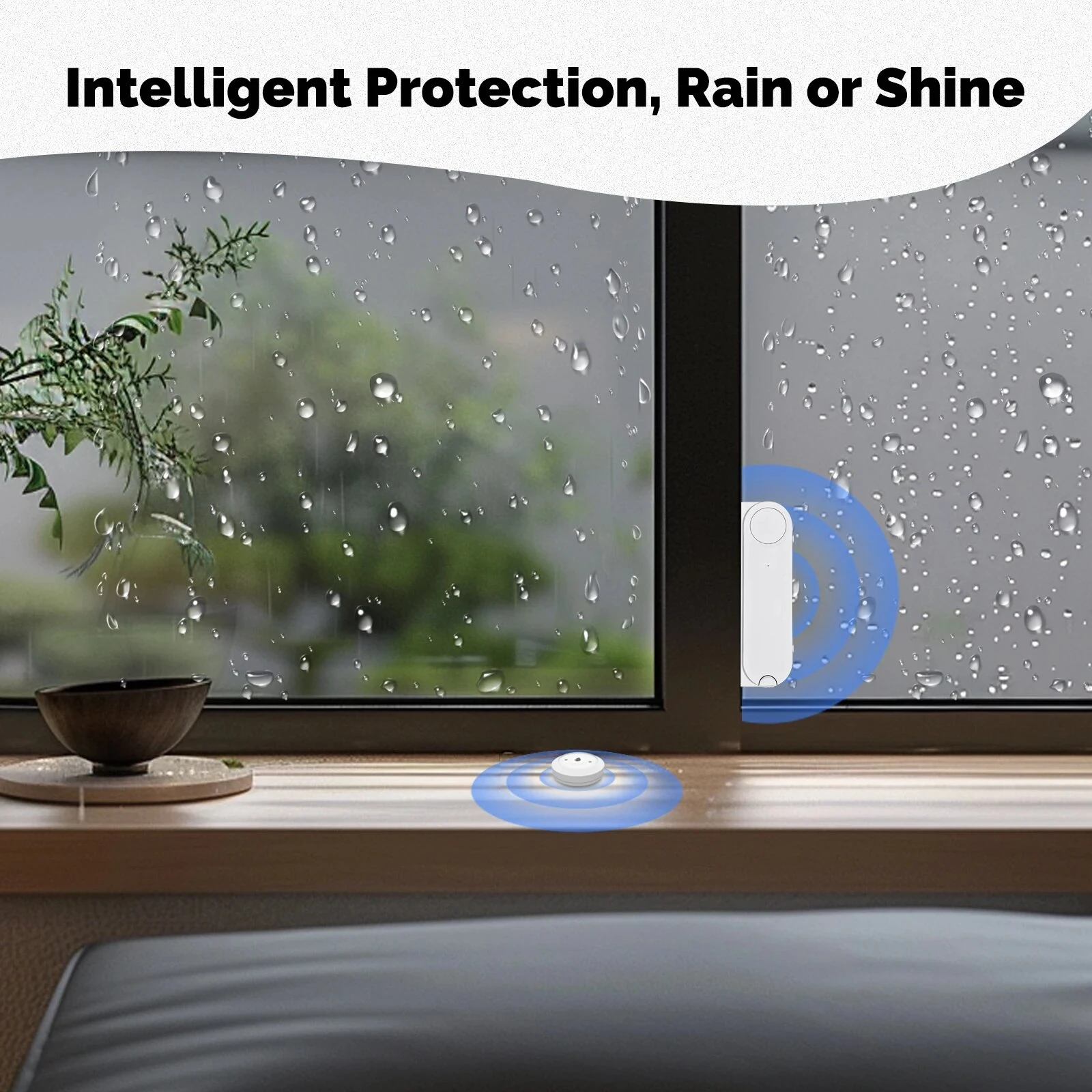 MOES Tuya ZigBee3.0 Water Leak Sensor Smart Flood Detector APP Alerts Remote Monitoring for Home Pipe Protection Smart Life APP — view 3
