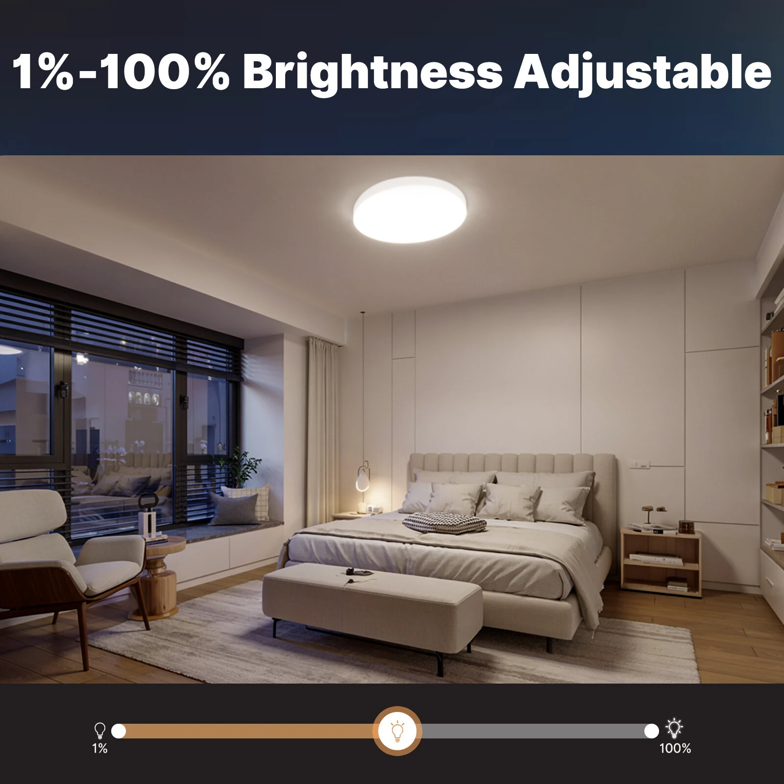 MOES ZL5235TD Zigbe Smart Ceiling Light 23W 2500LM RGBCW 1800-6500K Tuya App Remote Control Work with Alexa Google Home Timer Music Sync Home LED Ceiling Lighting — view 2