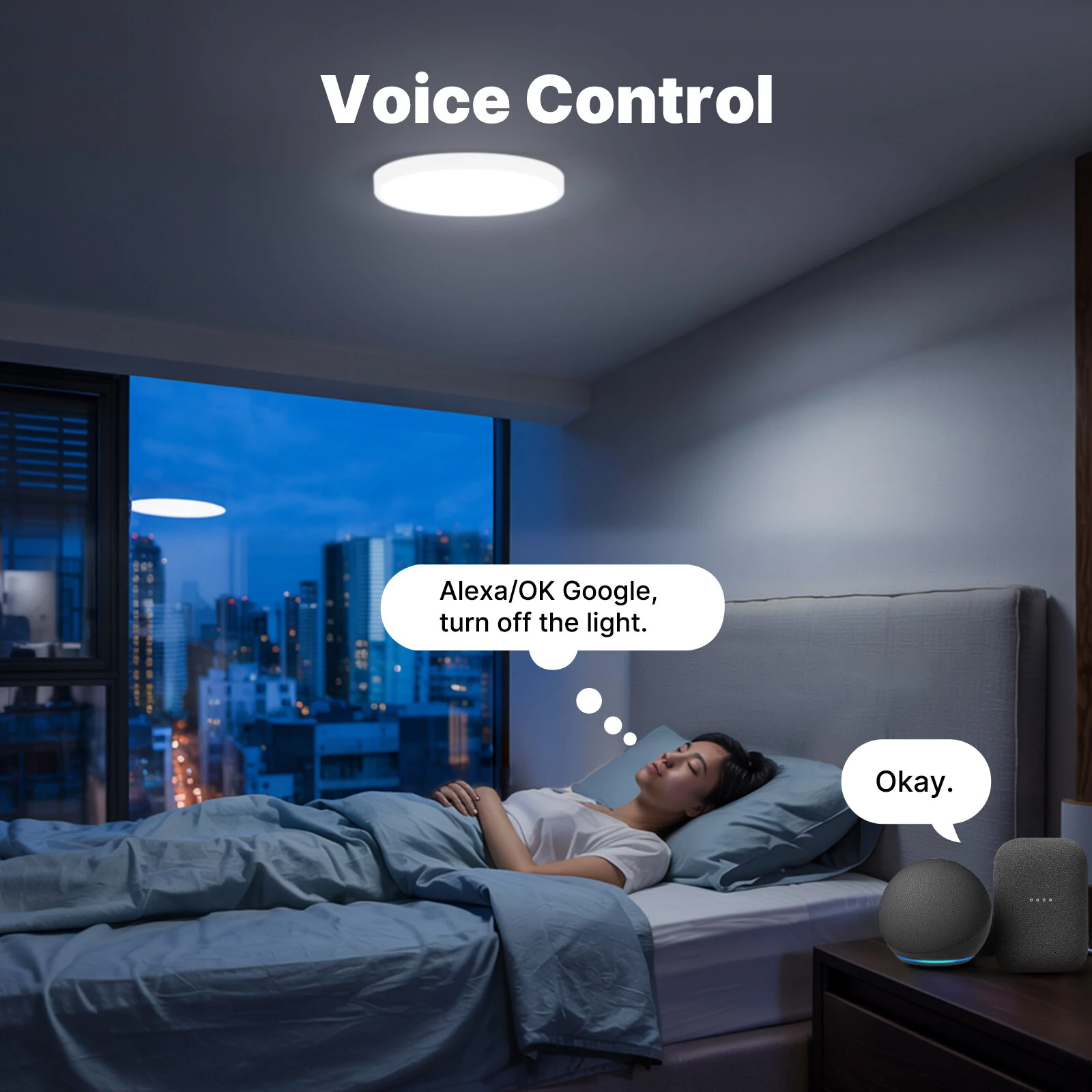 MOES ZL5235TD Zigbe Smart Ceiling Light 23W 2500LM RGBCW 1800-6500K Tuya App Remote Control Work with Alexa Google Home Timer Music Sync Home LED Ceiling Lighting — view 5